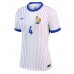 Camisa de Futebol França Dayot Upamecano #4 Equipamento Secundário Mulheres Europeu 2024 Manga Curta